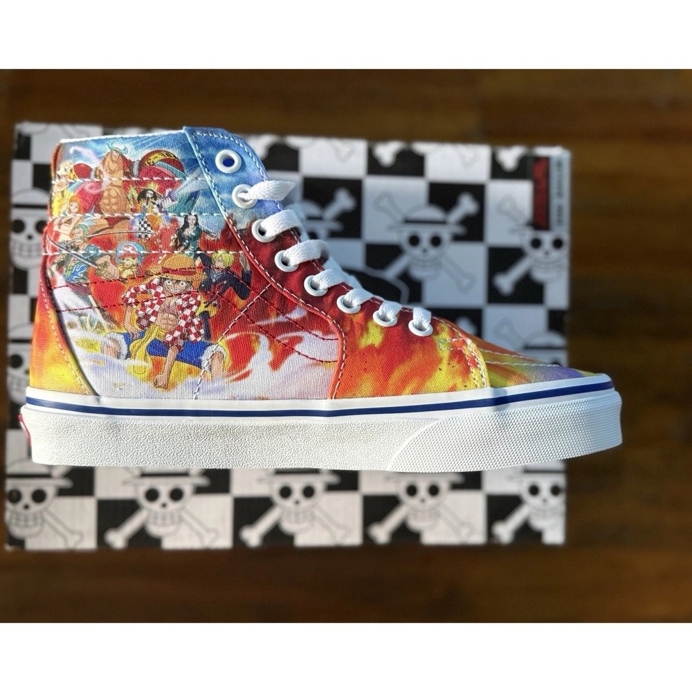 Vans Sk8 Hi One Piece Punk Hazard Multi Anime Shoes Women's 5/Men 3.5's NIB